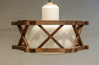 六角形の木枠が和モダンに飾る電笠　DC8159