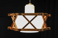 六角形の木枠が和モダンに飾る電笠　DC8159