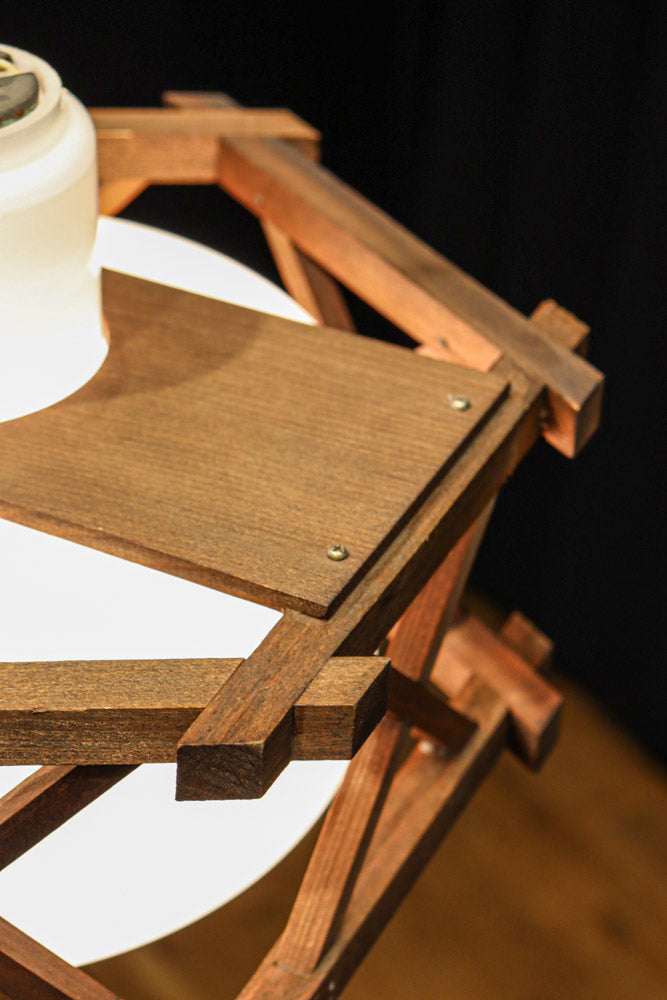 六角形の木枠が和モダンに飾る電笠　DC8159