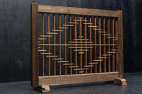 小サイズ!! 菱の縦霞模様が浮かぶ欄間の小型衝立　DC8162