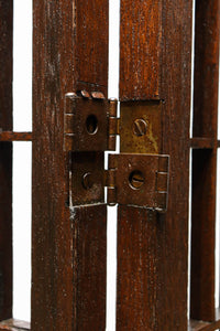 麻の葉組子の帯装飾が華やかな四つ折り衝立　DC8195