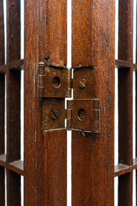 麻の葉組子の帯装飾が華やかな四つ折り衝立　DC8195