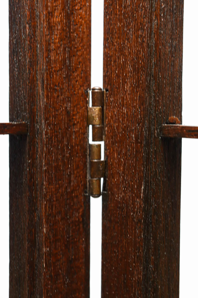 麻の葉組子の帯装飾が華やかな四つ折り衝立　DC8195