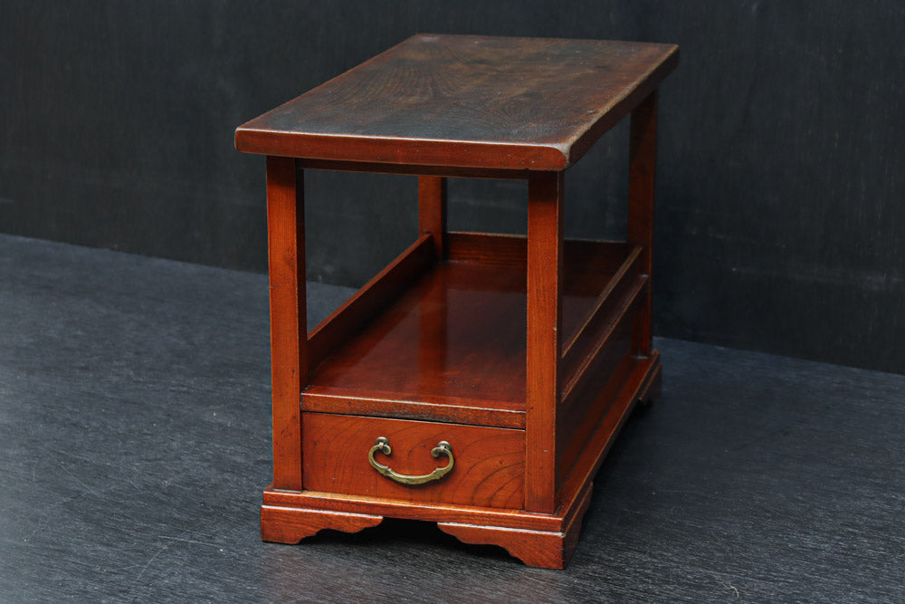 値下げしました。古風な火鉢台　引き出し付き アンティーク火鉢の手あぶり火鉢スタートセット（タイプ：KH-221