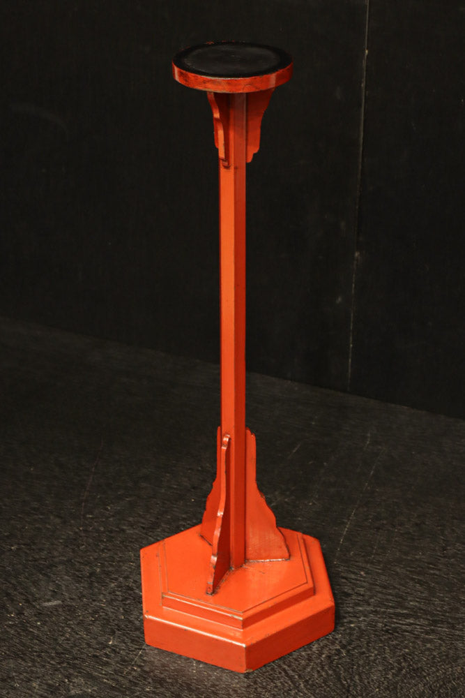 明るい朱の色艶に包まれたぼんぼり台　DC8207　2個1セット