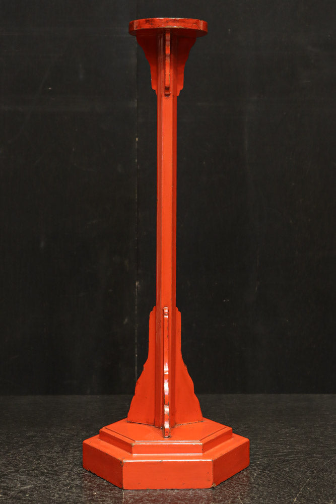 明るい朱の色艶に包まれたぼんぼり台　DC8207　2個1セット