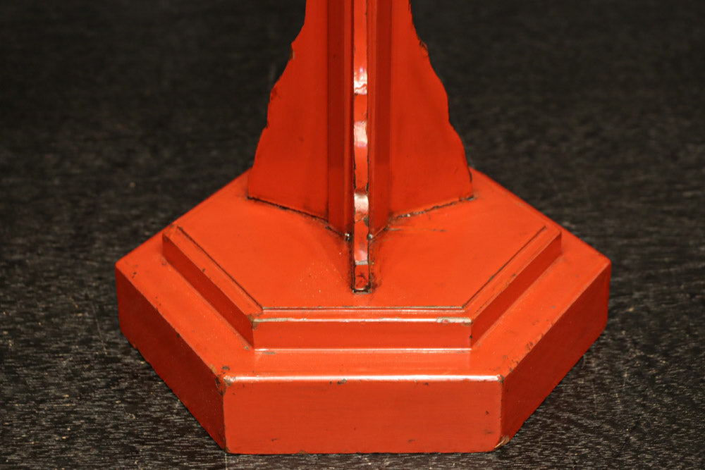 明るい朱の色艶に包まれたぼんぼり台　DC8207　2個1セット