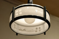 稲とトンボの透かし模様がほのかに浮かぶ電笠　DC8216