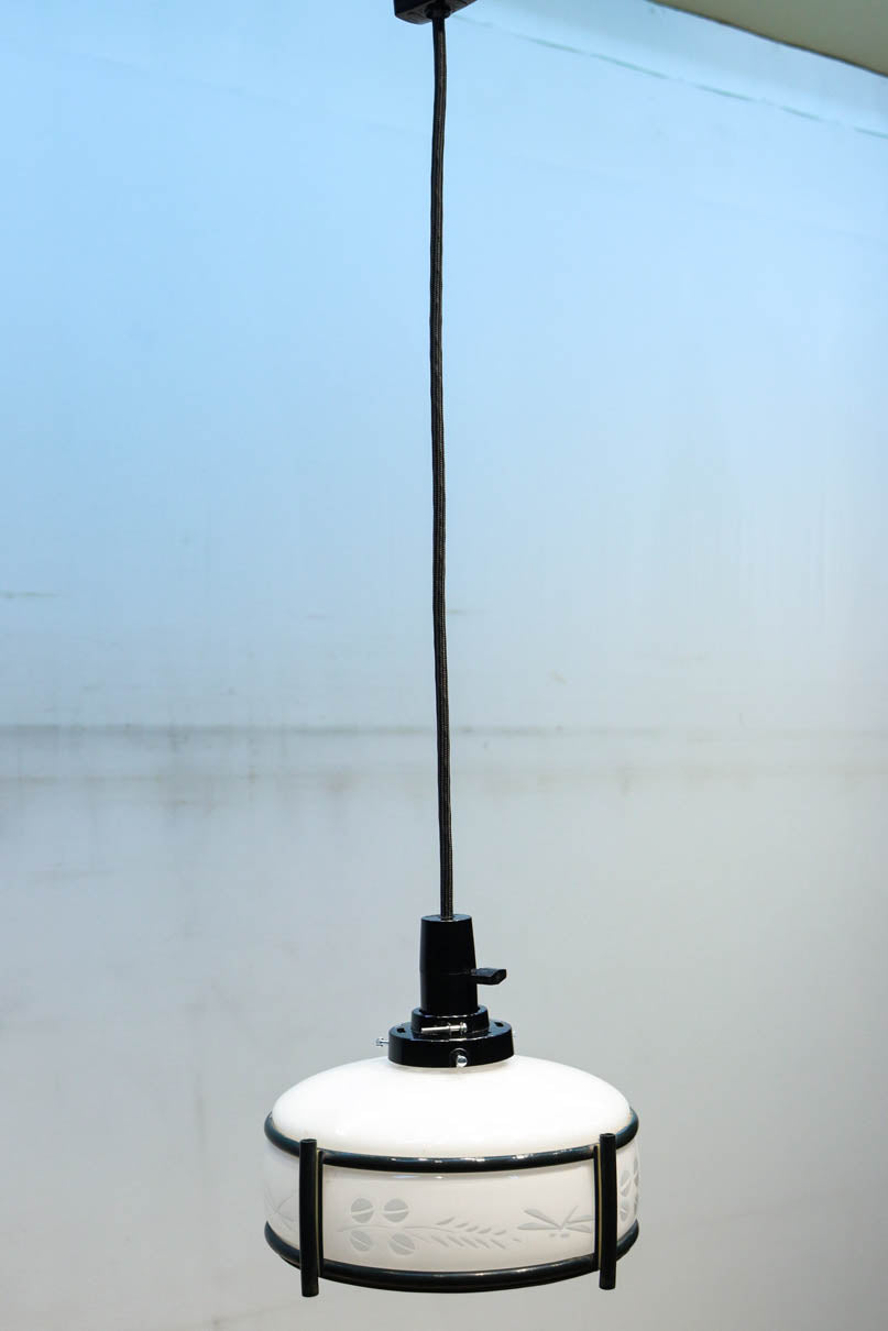 稲とトンボの透かし模様がほのかに浮かぶ電笠　DC8216