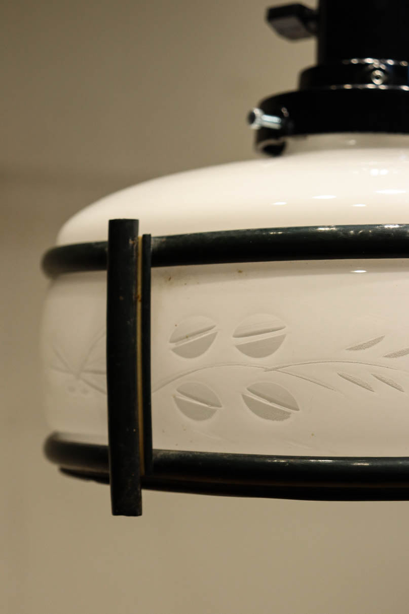 稲とトンボの透かし模様がほのかに浮かぶ電笠　DC8216