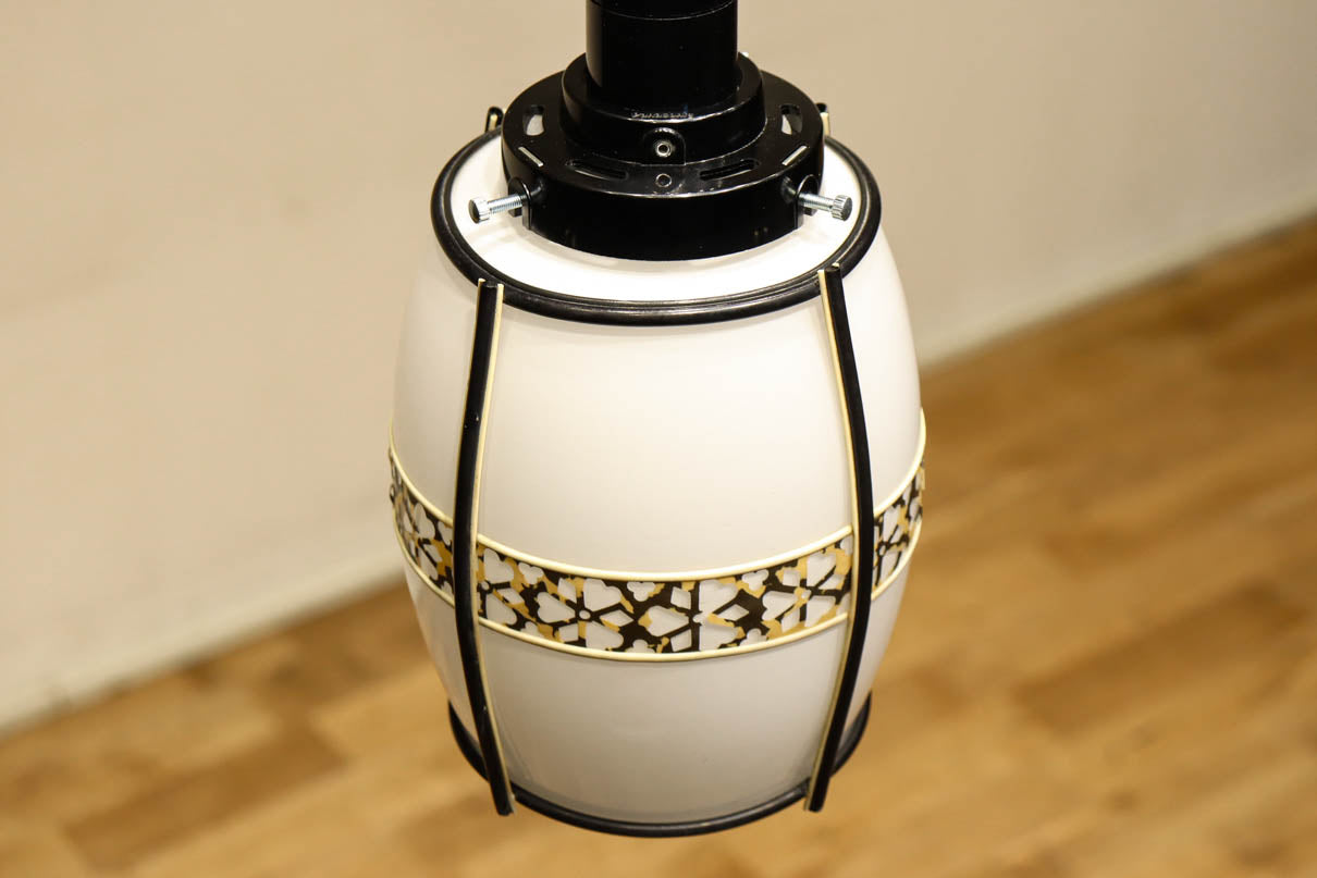 二色混じりのお花帯模様がお洒落な電笠　DC8218