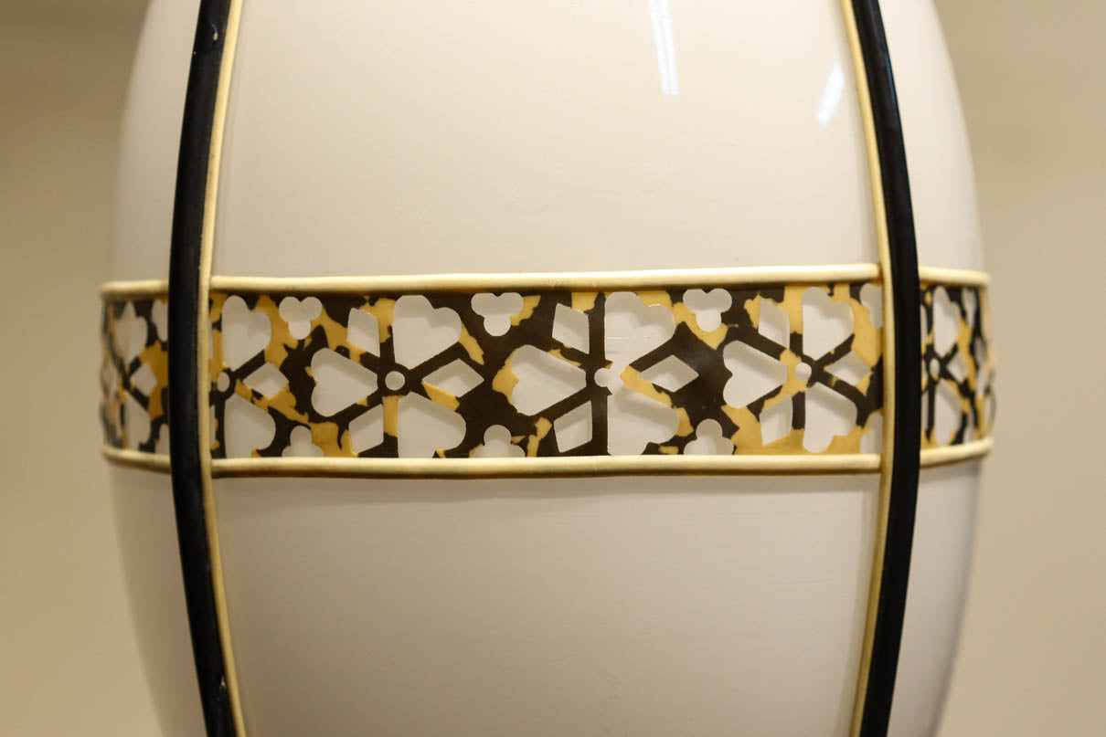 二色混じりのお花帯模様がお洒落な電笠　DC8218