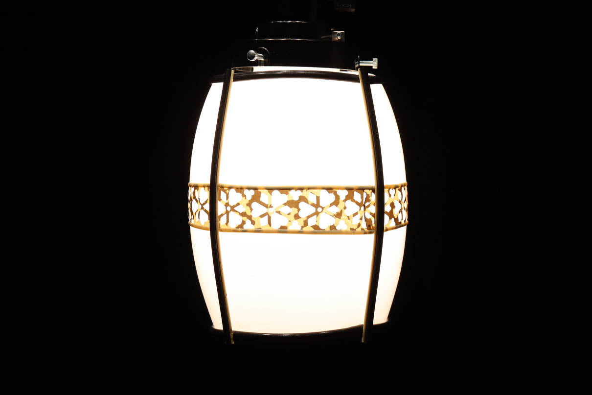 二色混じりのお花帯模様がお洒落な電笠　DC8218