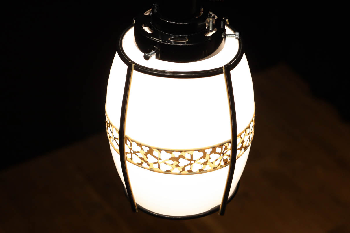 二色混じりのお花帯模様がお洒落な電笠　DC8218