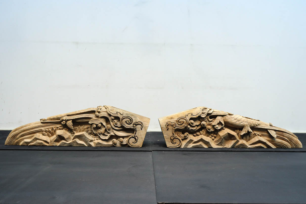 烏城彫　木彫り　壁掛け　鯉のぼり　縁起物　レトロ　在銘 鯉の木彫り入荷しました❣️鯉のぼりの置物です｡ドライフラワー