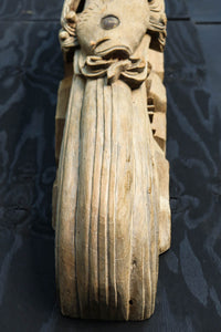 龍へと昇華する鯉の滝昇りを描いた立体彫刻が素晴らしい梁飾り　DC8223ab　在庫(a:1 b:1)枚