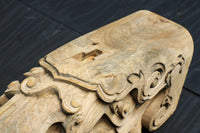 龍へと昇華する鯉の滝昇りを描いた立体彫刻が素晴らしい梁飾り　DC8223ab　在庫(a:1 b:1)枚