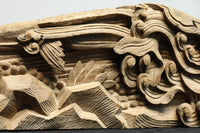 龍へと昇華する鯉の滝昇りを描いた立体彫刻が素晴らしい梁飾り　DC8223ab　在庫(a:1 b:1)枚