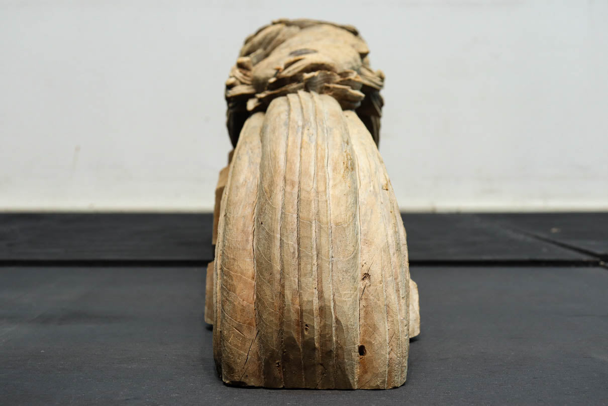 龍へと昇華する鯉の滝昇りを描いた立体彫刻が素晴らしい梁飾り　DC8223ab　在庫(a:1 b:1)枚