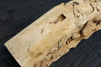 龍へと昇華する鯉の滝昇りを描いた立体彫刻が素晴らしい梁飾り　DC8223ab　在庫(a:1 b:1)枚