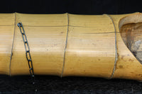 自然な竹の風合いある吊るし花器　DC8224