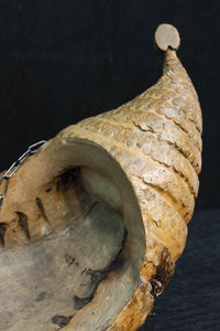 自然な竹の風合いある吊るし花器　DC8224