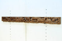 貫禄ある2頭の龍の立体感溢れるけやき彫刻飾り　DC8226