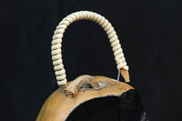 丸みがあり愛嬌あるふくべ細工のかぼちゃ型炭入れ　DC8237