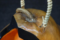 丸みがあり愛嬌あるふくべ細工のかぼちゃ型炭入れ　DC8237