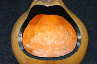 丸みがあり愛嬌あるふくべ細工のかぼちゃ型炭入れ　DC8237