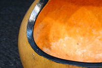 丸みがあり愛嬌あるふくべ細工のかぼちゃ型炭入れ　DC8237