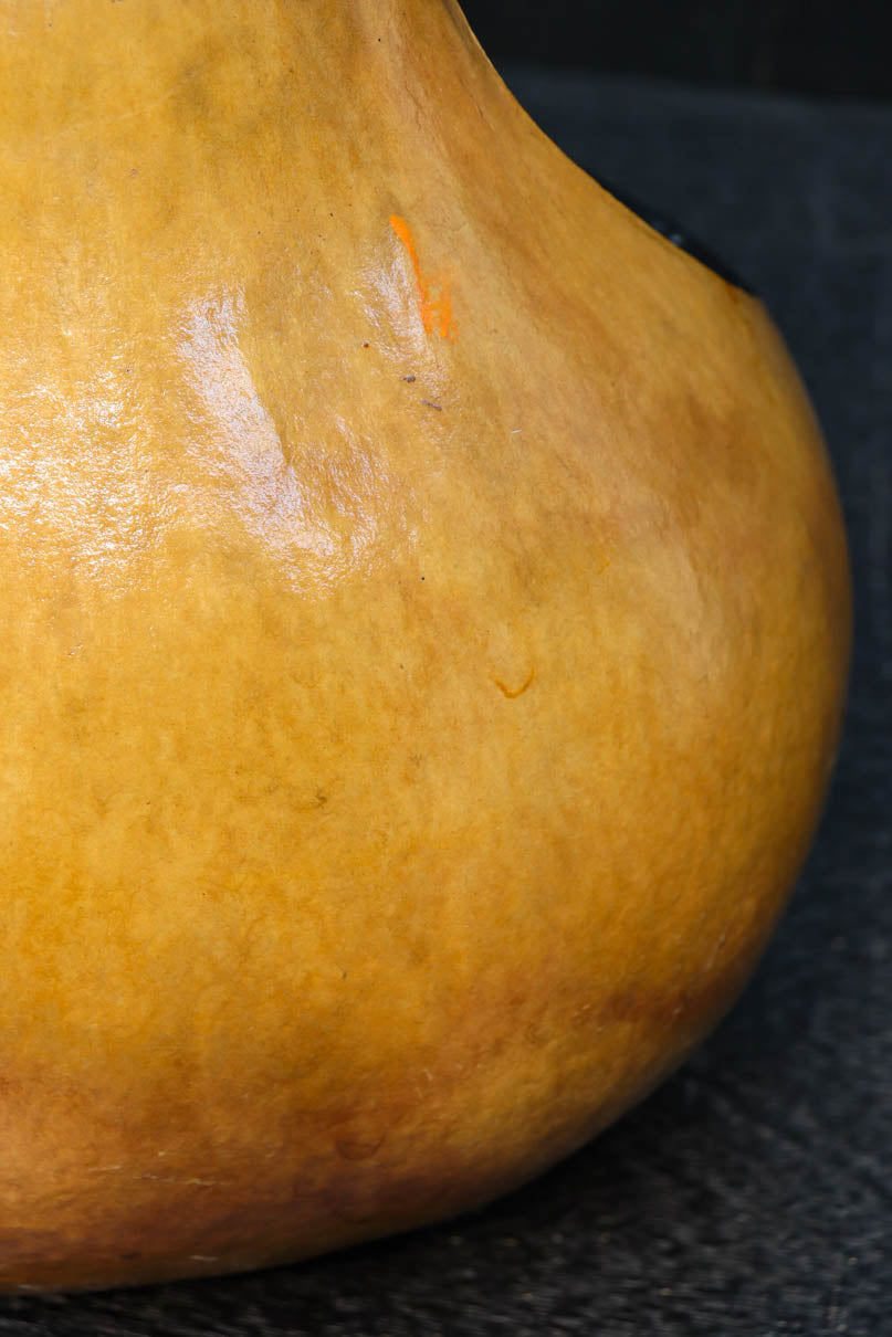 丸みがあり愛嬌あるふくべ細工のかぼちゃ型炭入れ　DC8237