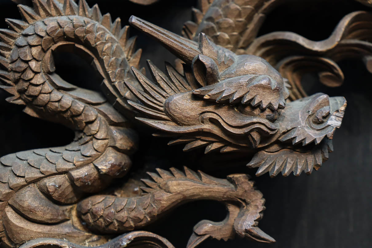 2体一対の龍の銅像 2体一対の龍の銅像