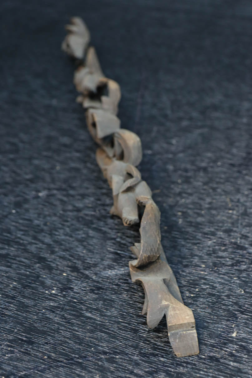 稀少！！可愛らしい波兎(なみうさぎ)の彫刻飾り　DC8260a