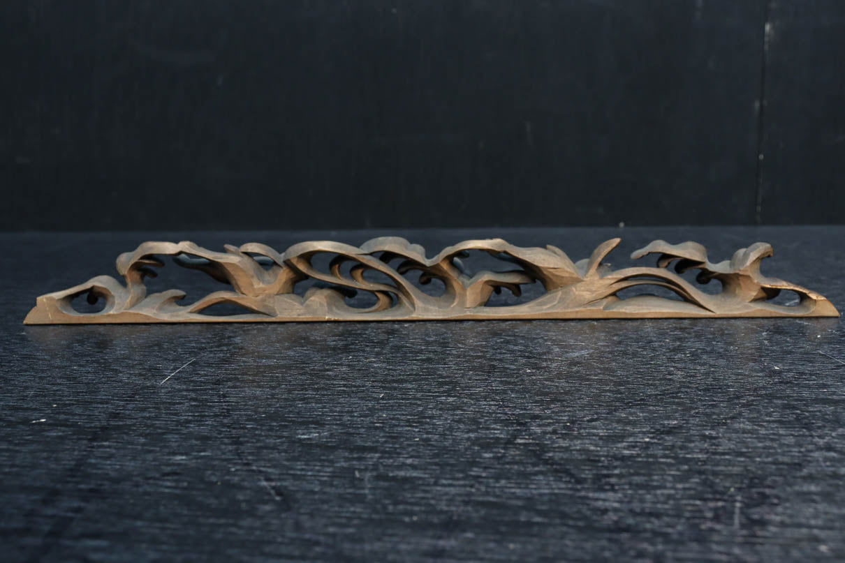 稀少！！可愛らしい波兎(なみうさぎ)の彫刻飾り　DC8260a