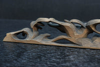 稀少！！可愛らしい波兎(なみうさぎ)の彫刻飾り　DC8260a