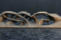 稀少！！可愛らしい波兎(なみうさぎ)の彫刻飾り　DC8260a