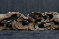 稀少！！可愛らしい波兎(なみうさぎ)の彫刻飾り　DC8260a