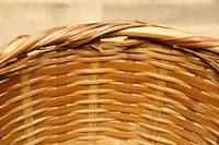 綺麗な艶色をした円柱型の編みカゴ　DC8265