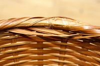 綺麗な艶色をした円柱型の編みカゴ　DC8265