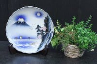 富士の頂きを望む風景を華やかに描いた中皿　DC8266　在庫5枚