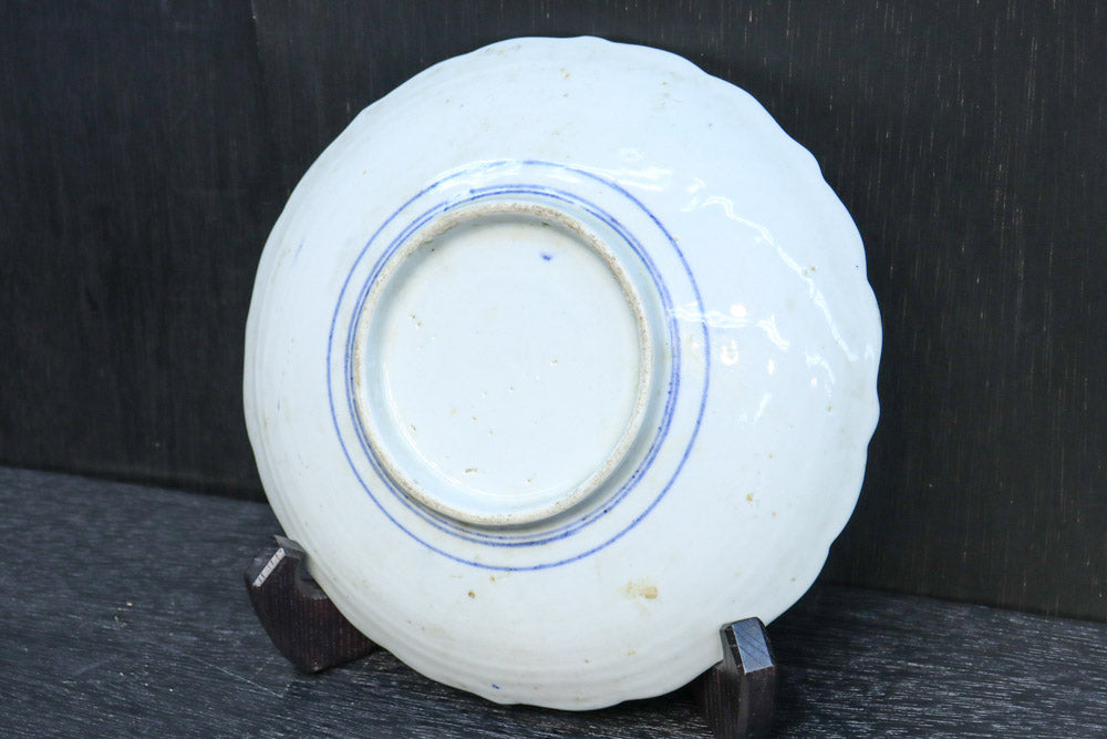 富士の頂きを望む風景を華やかに描いた中皿　DC8266　在庫5枚