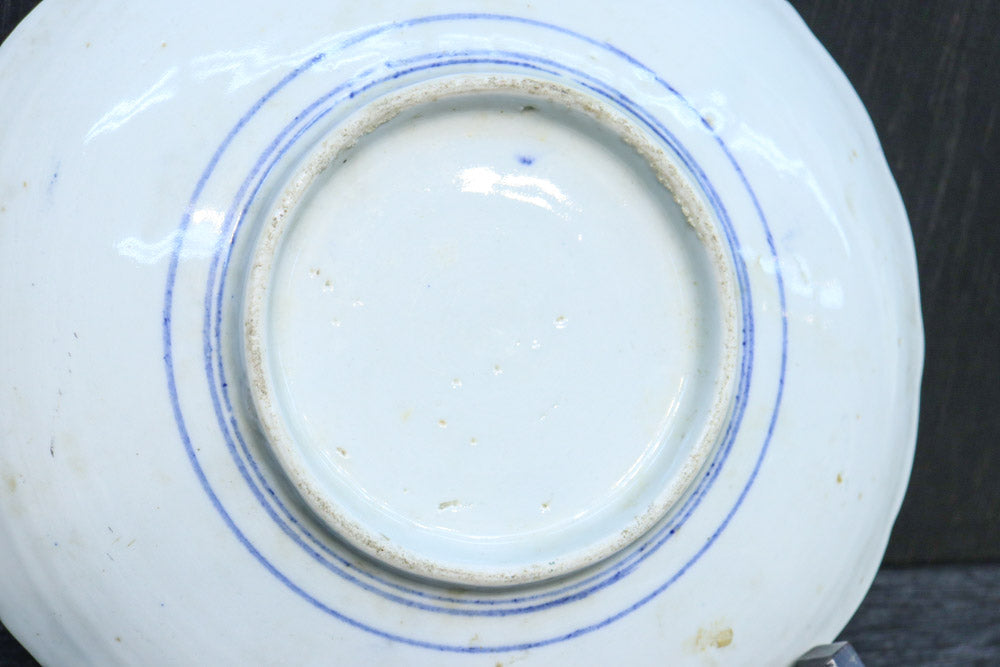 富士の頂きを望む風景を華やかに描いた中皿　DC8266　在庫5枚