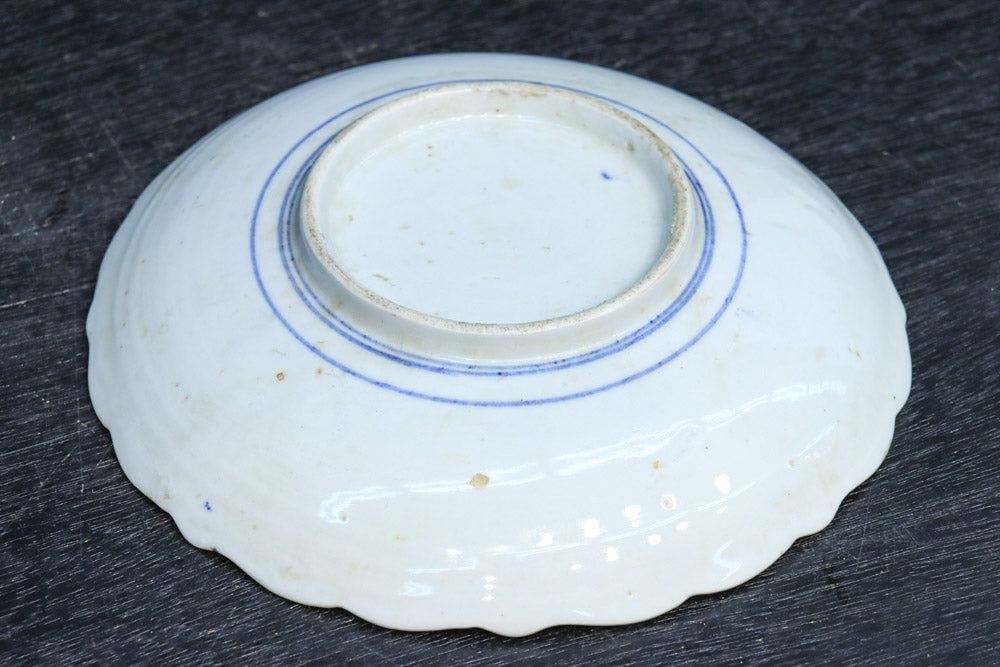 富士の頂きを望む風景を華やかに描いた中皿　DC8266　在庫5枚