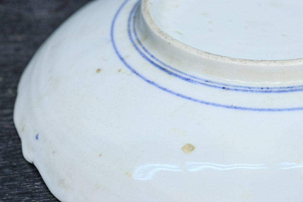 富士の頂きを望む風景を華やかに描いた中皿　DC8266　在庫5枚