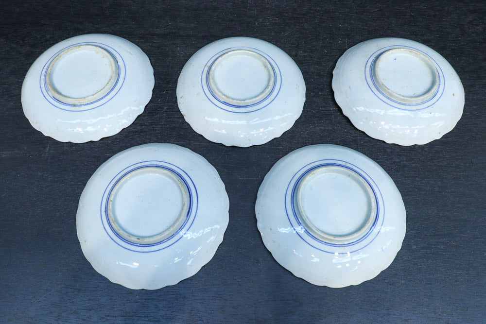 富士の頂きを望む風景を華やかに描いた中皿　DC8266　在庫5枚