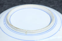 富士山と帆船が浮かぶ水辺の風景を描いた染付中皿　DC8267　在庫4枚