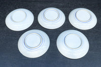 富士山と帆船が浮かぶ水辺の風景を描いた染付中皿　DC8267　在庫4枚