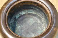 杢目が素晴らしい重厚感のある木製の丸火鉢　DC8274