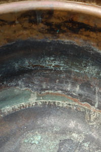 杢目が素晴らしい重厚感のある木製の丸火鉢　DC8274